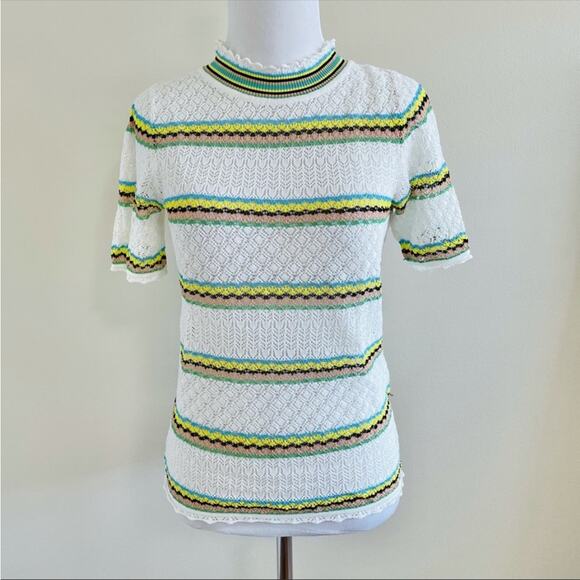 Sandro Mesh / Lace Top - Picture 4 of 10